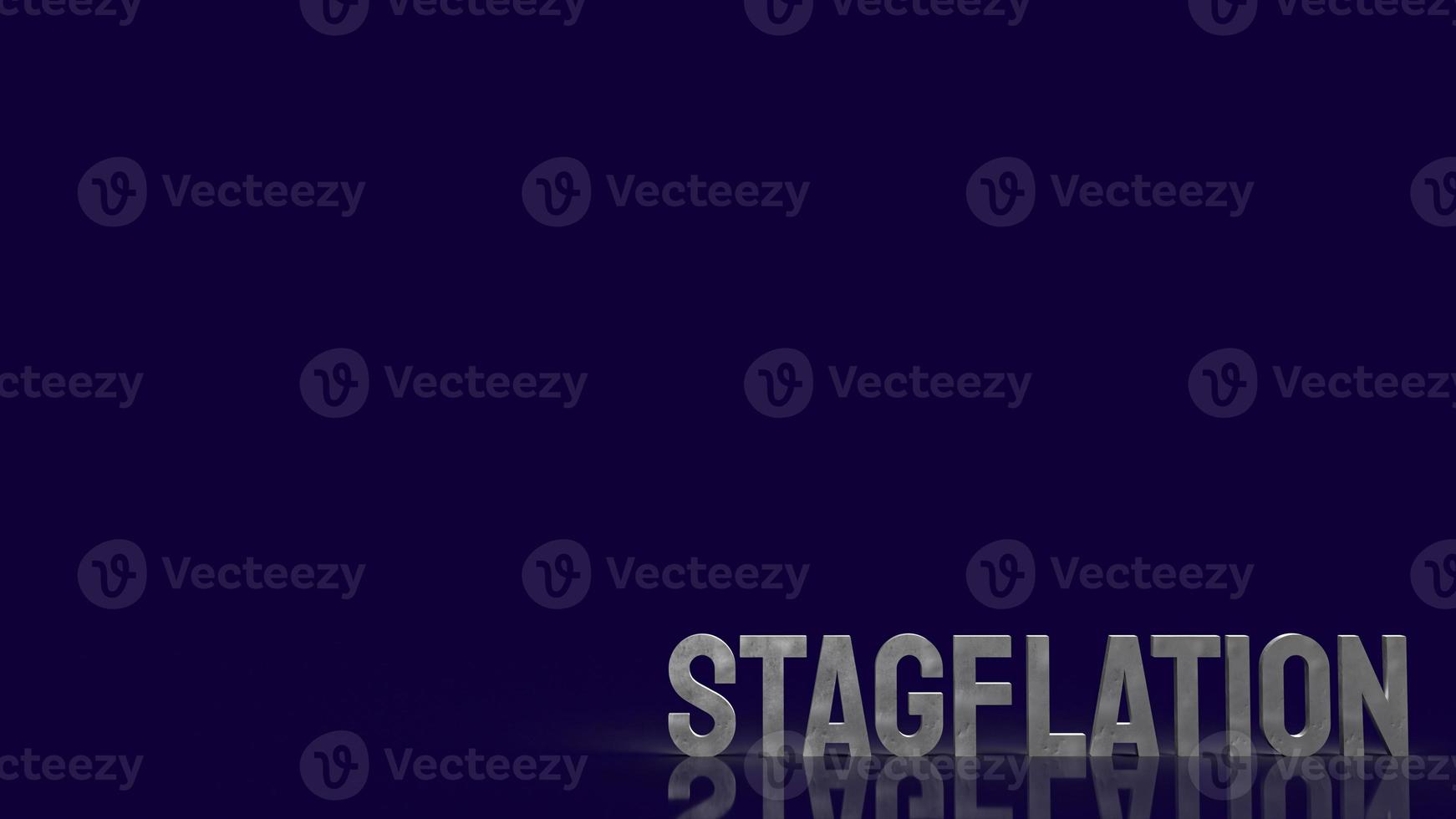 stagflation word for business crisis  concept 3d rendering photo