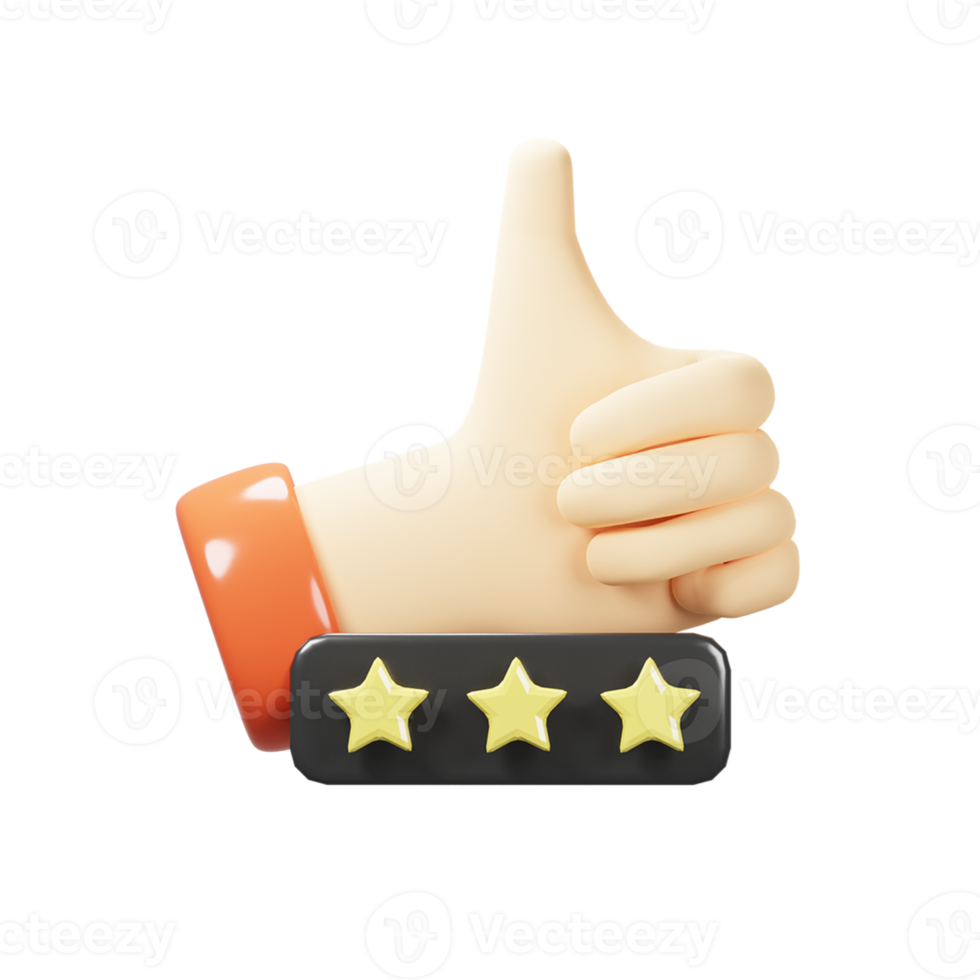 3D Icon Food Delivery Rating png