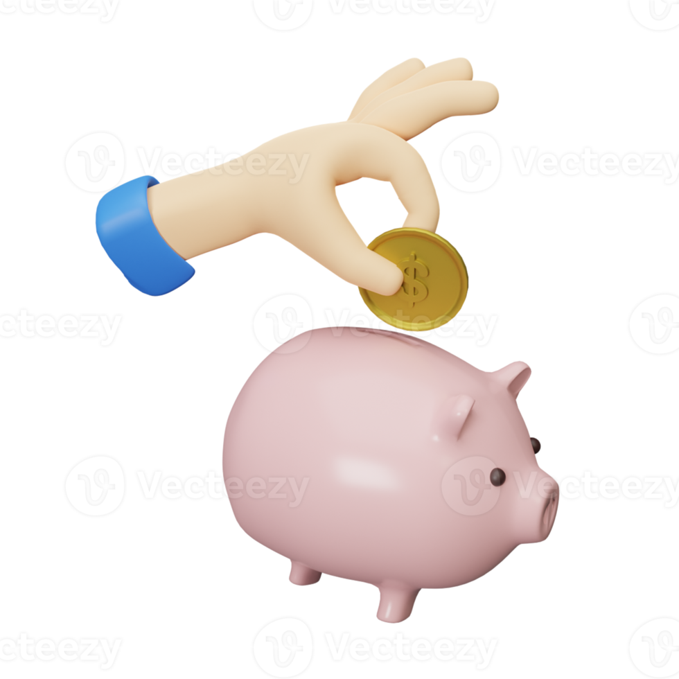 3D Money Icon Piggy Bank png