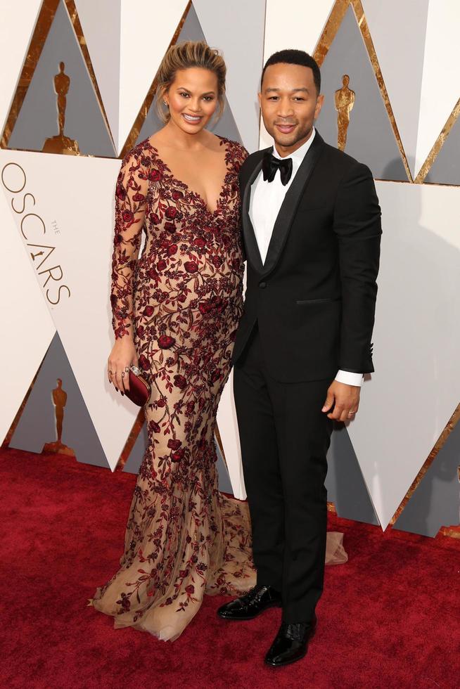 LOS ANGELES, FEB 28 - Chrissy Teigen, John Legend at the 88th Annual Academy Awards, Arrivals at the Dolby Theater on February 28, 2016 in Los Angeles, CA photo