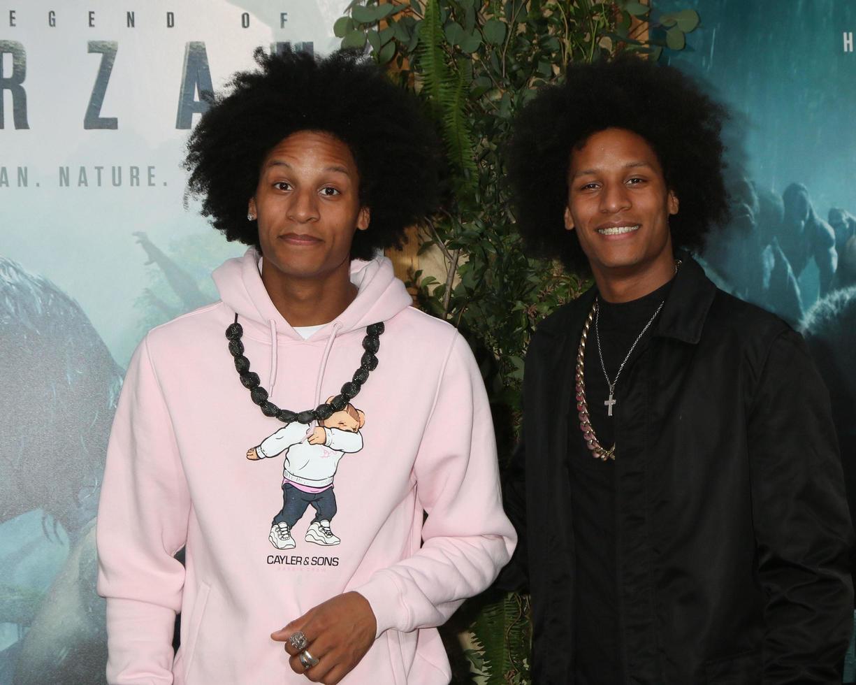 LOS ANGELES, JUN 27 - Les Twins, Larry Bourgeois, Laurent Bourgeois at The Legend Of Tarzan Premiere at the Dolby Theater on June 27, 2016 in Los Angeles, CA photo