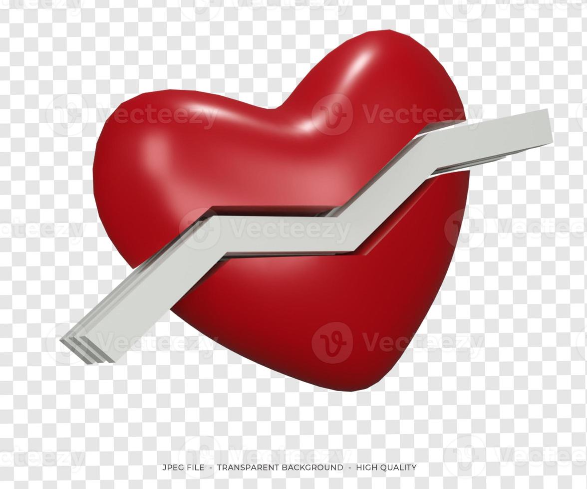 3D RENDERING HEARTBEAT photo