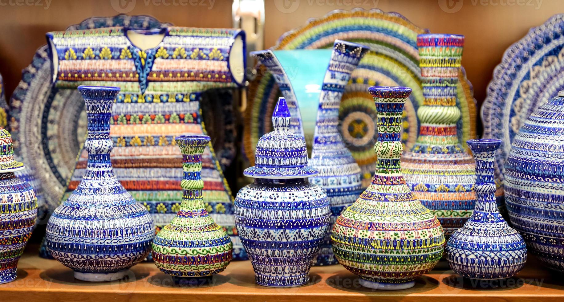 Turkish Ceramics in Grand Bazaar, Istanbul, Turkey photo