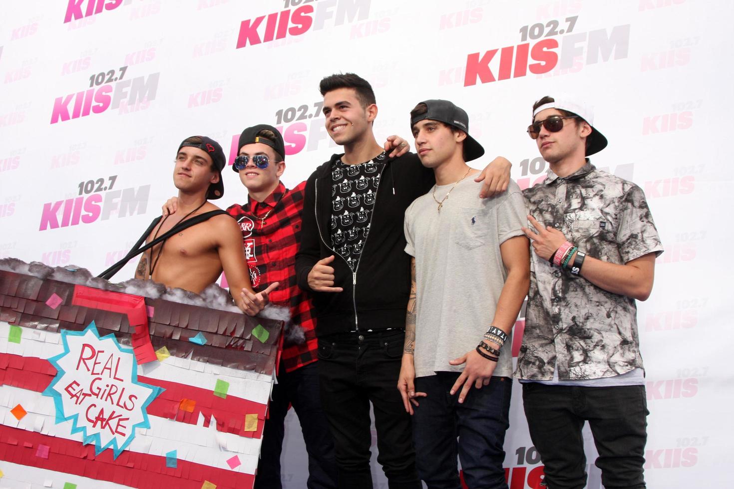 LOS ANGELES, MAY 10 - Jai Brooks, Daniel Sahyounie, Luke Brooks, James Yammouni, Beau Brooks, The Janoskians at the 2014 Wango Tango at Stub Hub Center on May 10, 2014 in Carson, CA photo