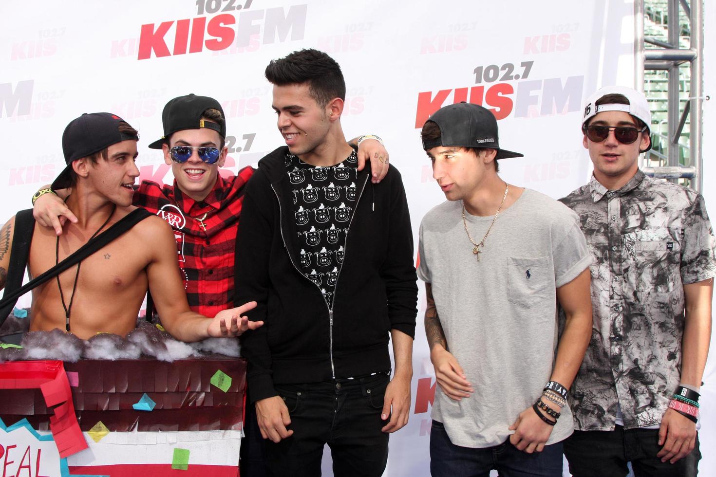 LOS ANGELES, MAY 10 - Jai Brooks, Daniel Sahyounie, Luke Brooks, James Yammouni, Beau Brooks, The Janoskians at the 2014 Wango Tango at Stub Hub Center on May 10, 2014 in Carson, CA photo