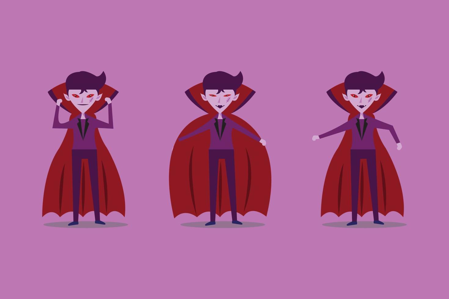 Celebrate Halloween with scary vampire characters vector