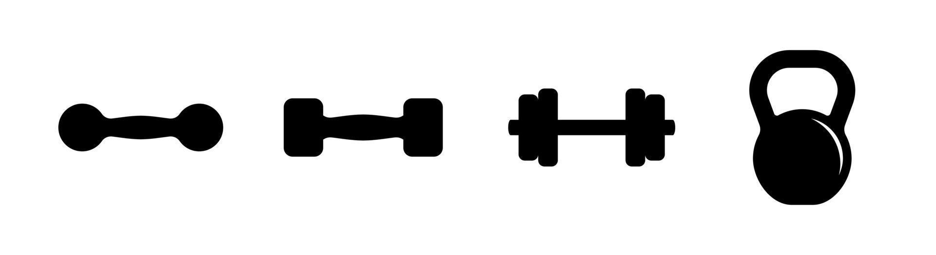 Barbell and Dumbell icon design element suitable for websites, print design or app vector