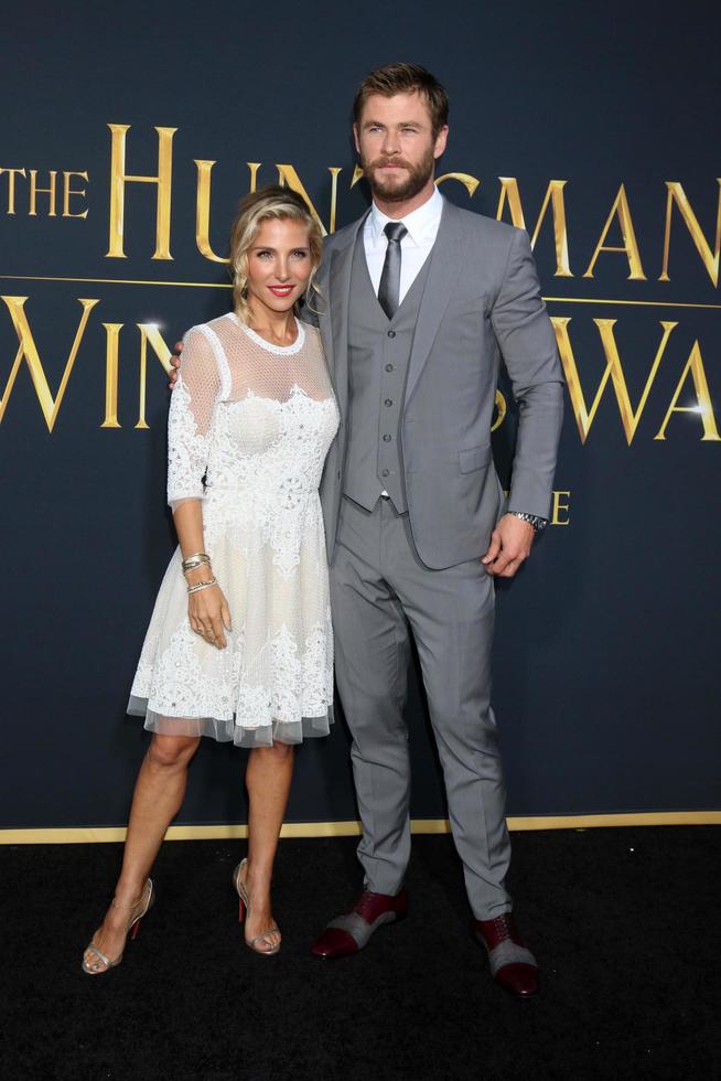 LOS ANGELES, APR 11 - Elsa Pataky, Chris Hemsworth at the The Huntsman Winter s War American Premiere at the Village Theater on April 11, 2016 in Westwood, CA photo