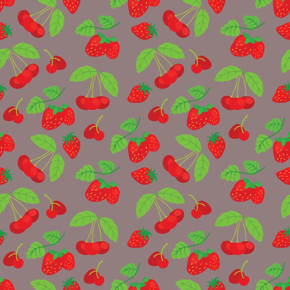 Cherry seamless pattern. Vector texture for textile, wrapping, wallpapers and other surfaces. Seamless pattern texture design.