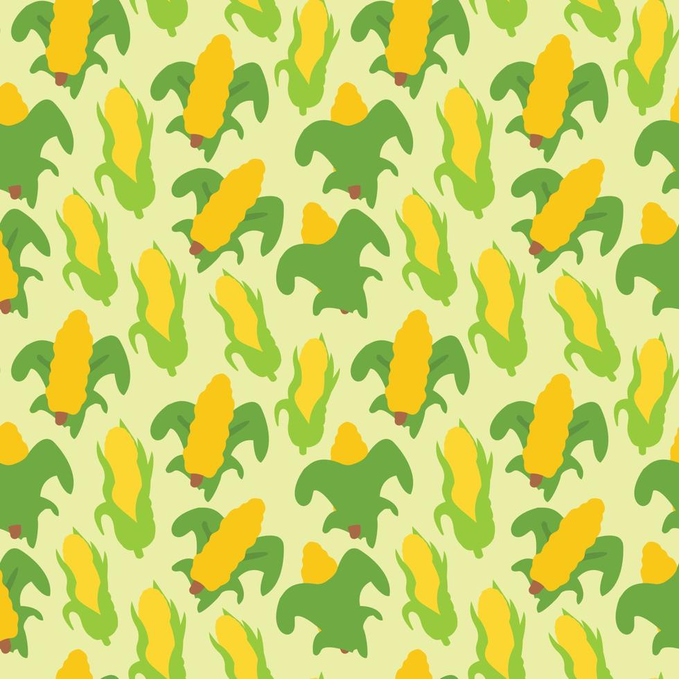 Seamless background image colorful vegetable food corn. Seamless pattern texture design. vector