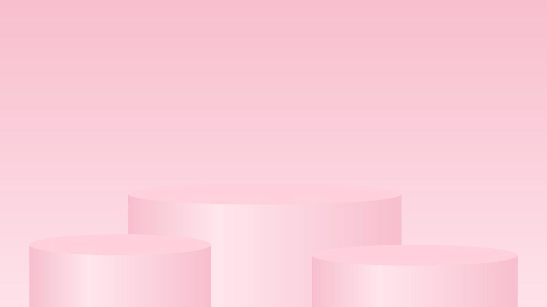 blank pink podium for outstanding luxury product advertising display on pink background vector