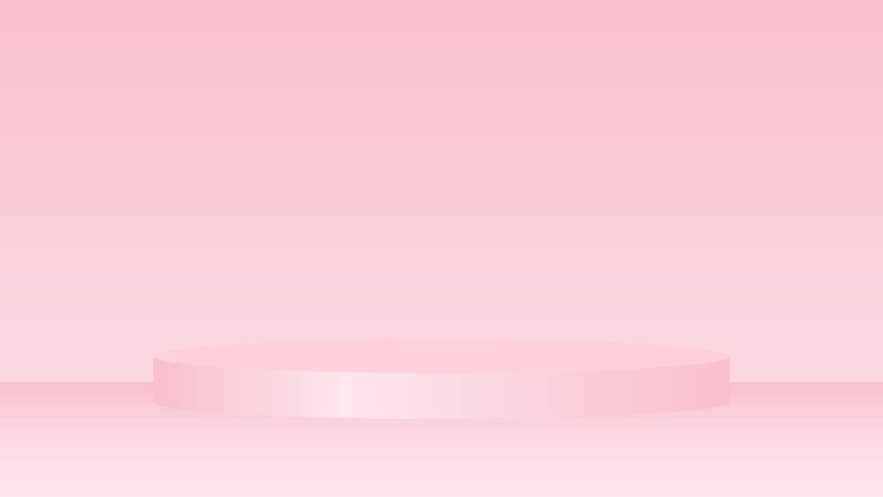 blank pink podium for outstanding luxury product advertising display on pink background vector