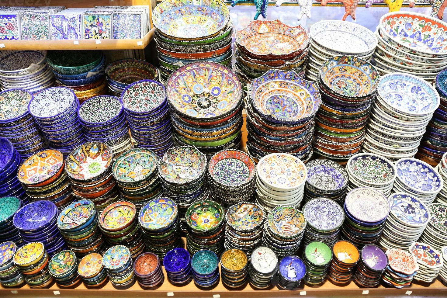 Turkish Ceramics in Grand Bazaar photo