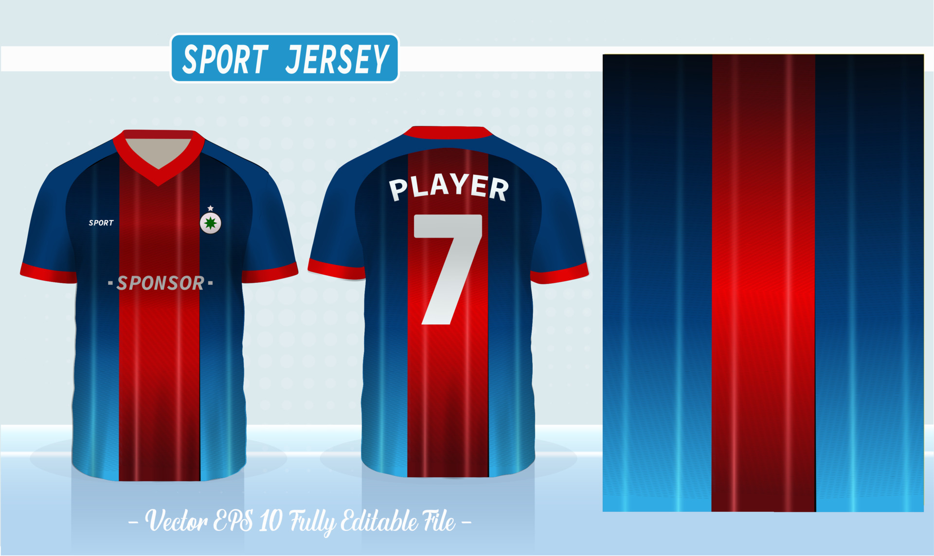 Soccer Jersey Or Football Kit Template For Football Club Blue And