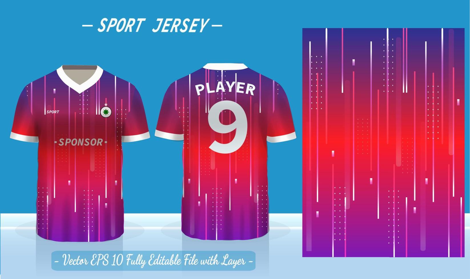 T-shirt sport template design for soccer jersey, football kit fot