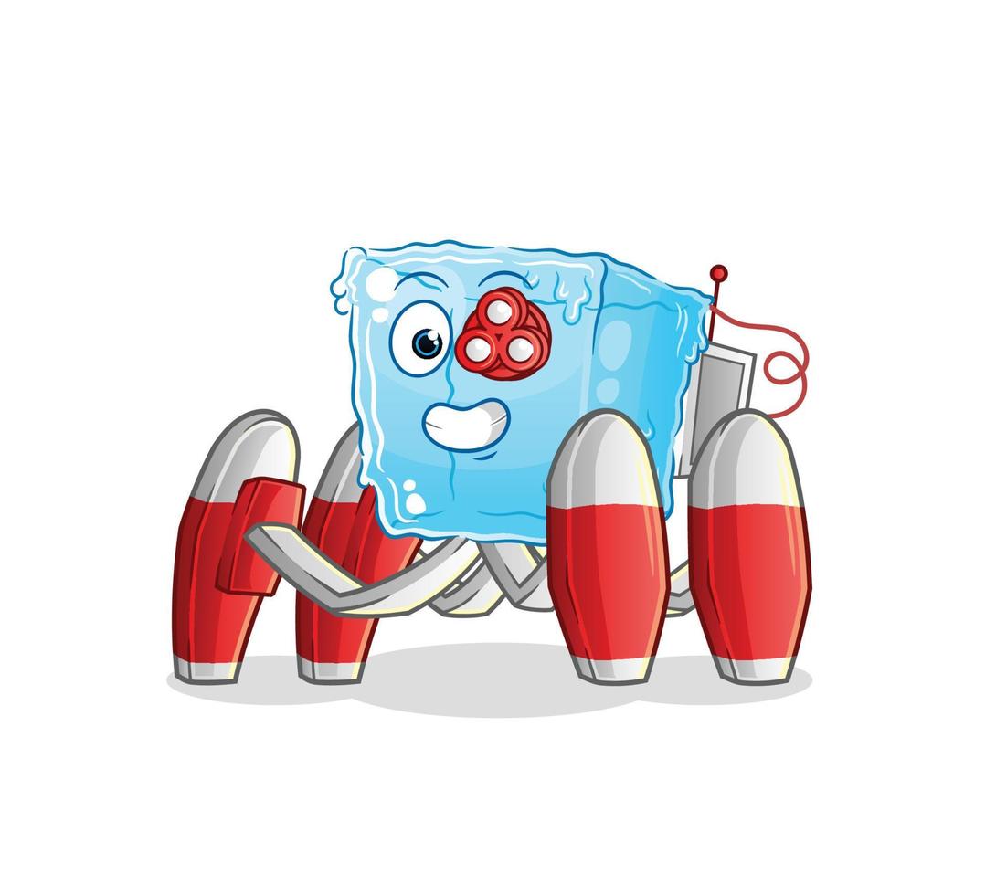 vector de dibujos animados de cubo de hielo