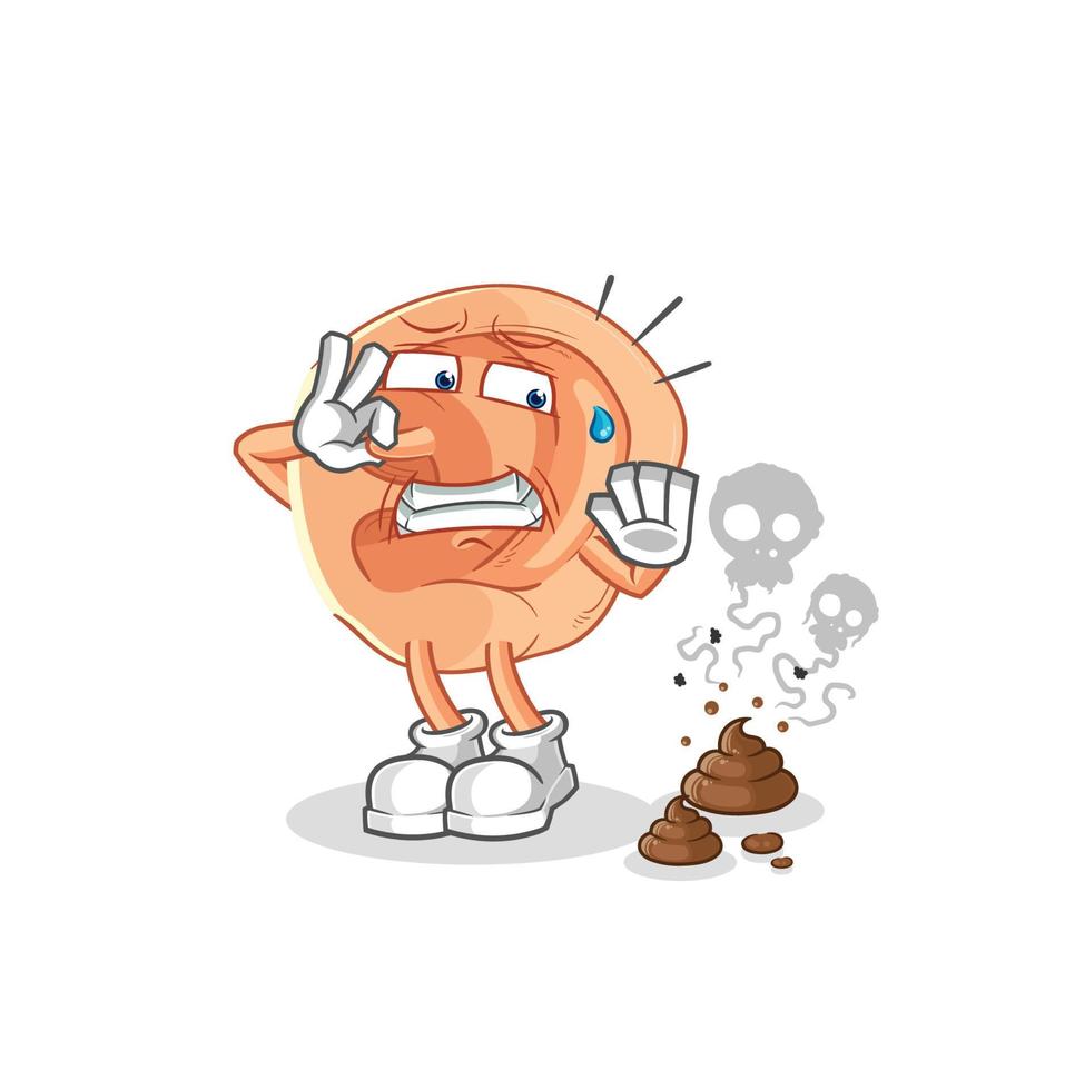ear cartoon character vector