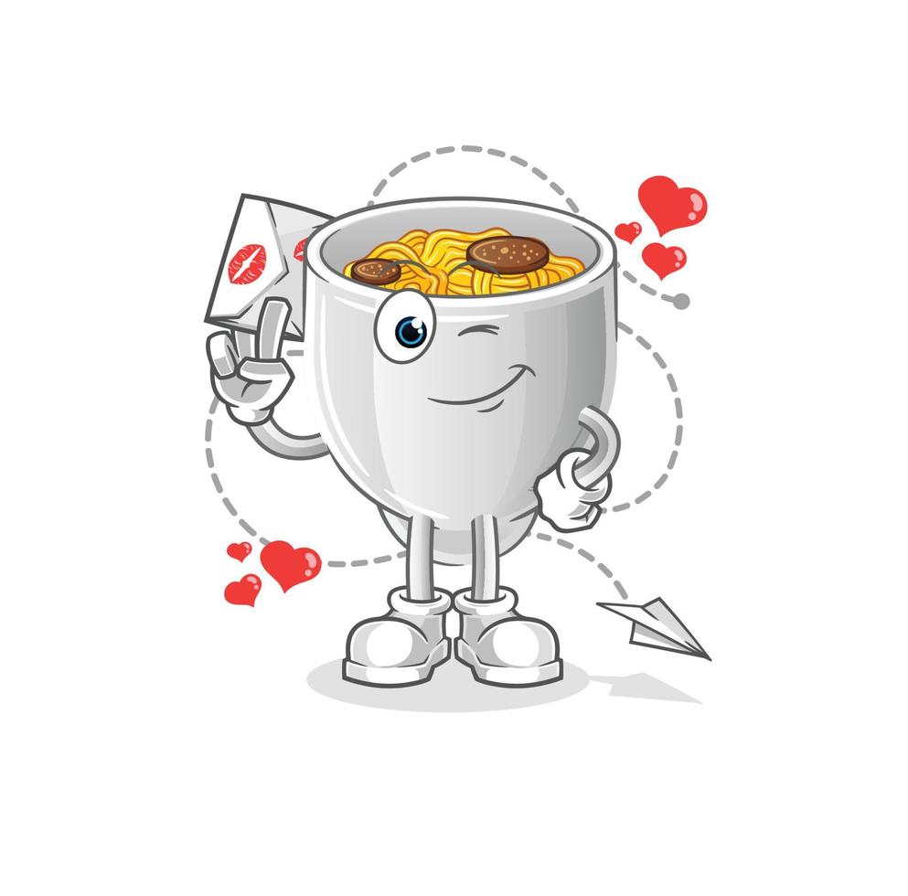 a bowl of noodle vector