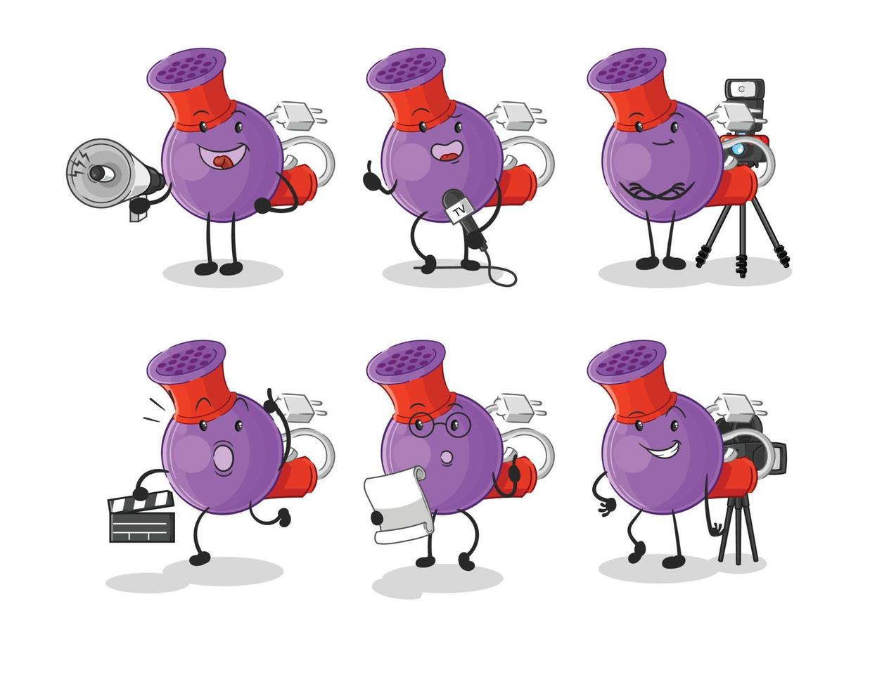 hair dryer cartoon mascot vector