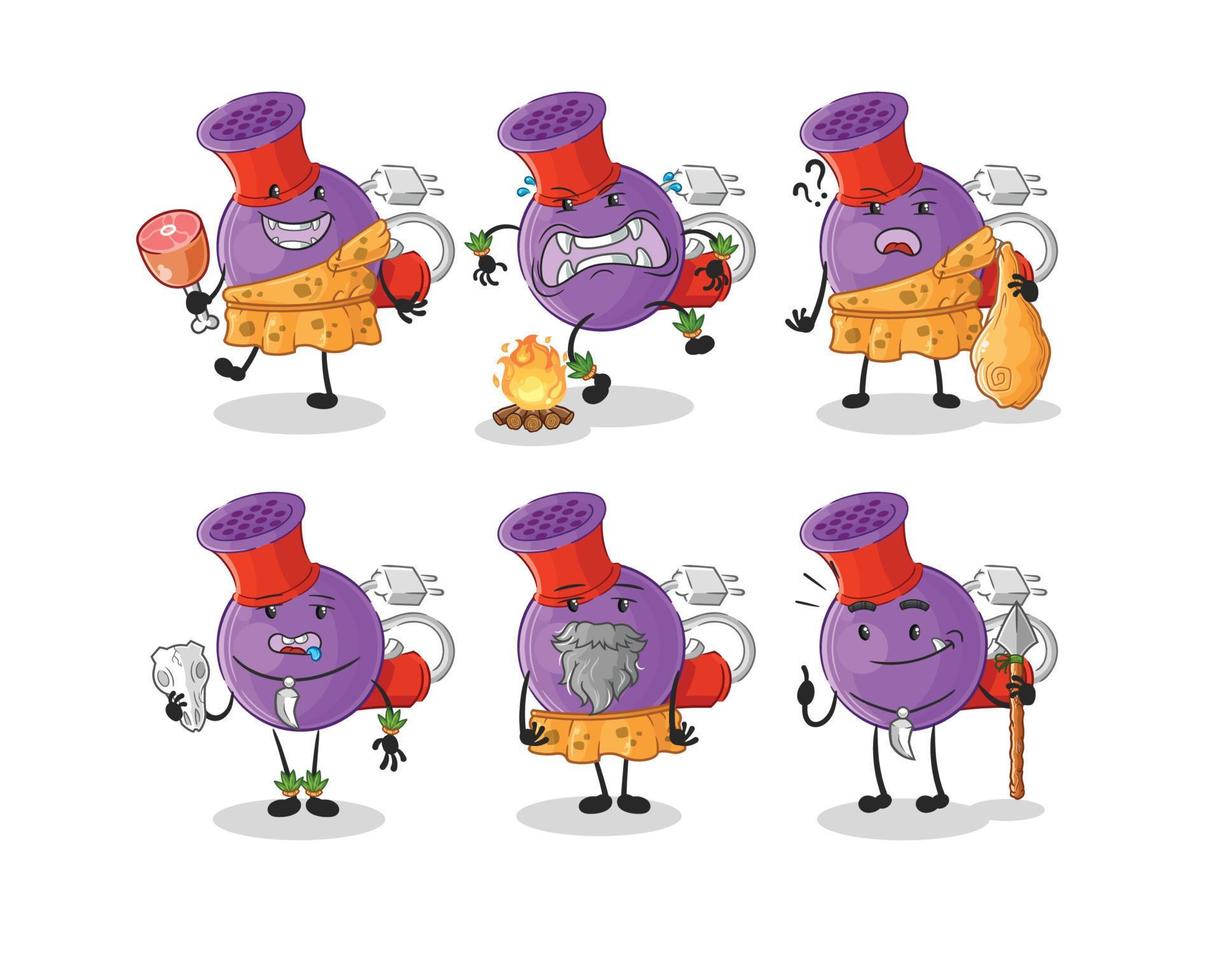 hair dryer cartoon mascot vector