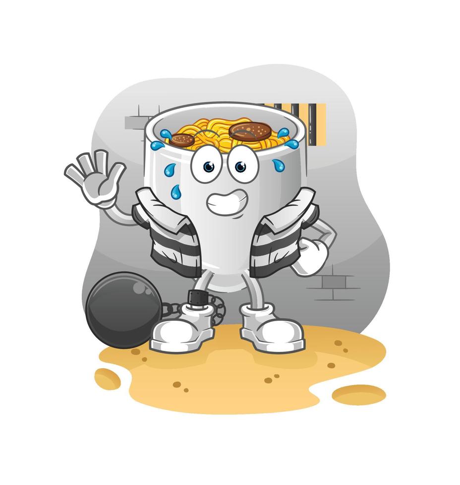 a bowl of noodle vector
