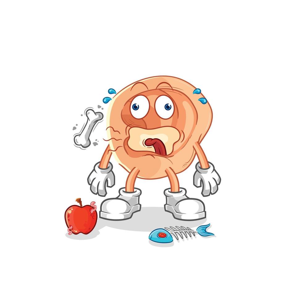 ear cartoon character vector