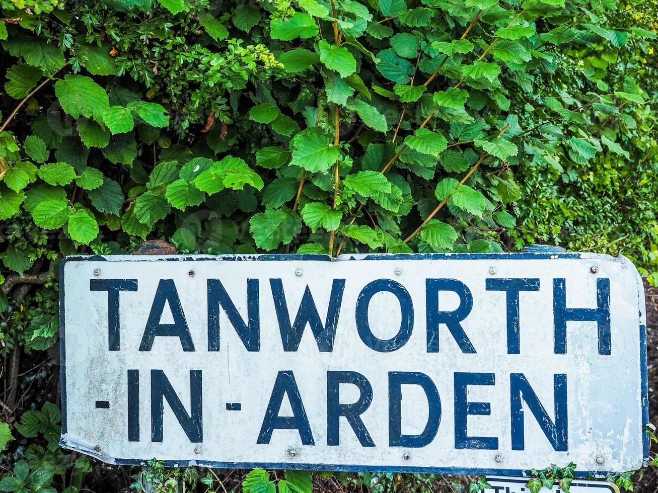 HDR Tanworth in Arden sign photo