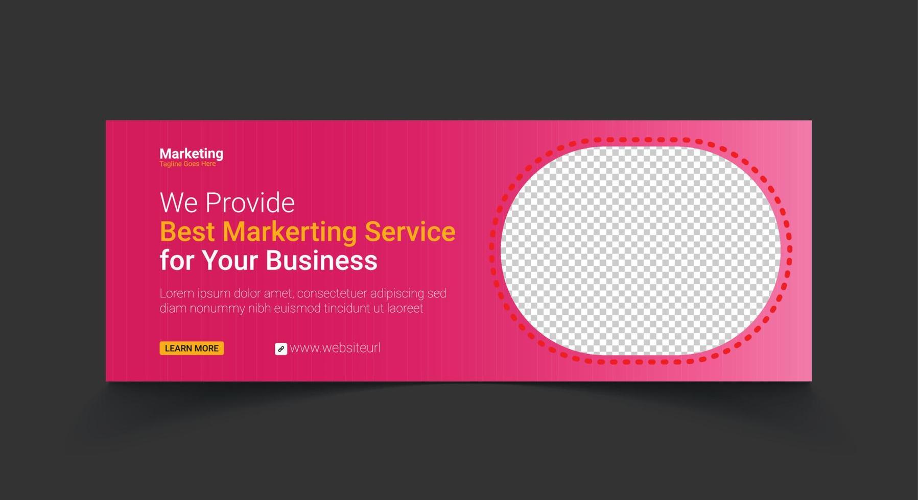 Corporate and business social media banner or cover template with abstract shape design vector