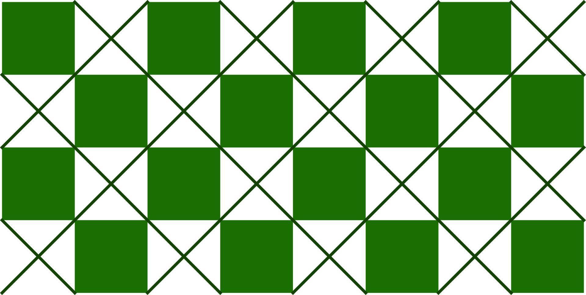 Checkered vector seamless texture. Green pattern in a box. Checkered background.