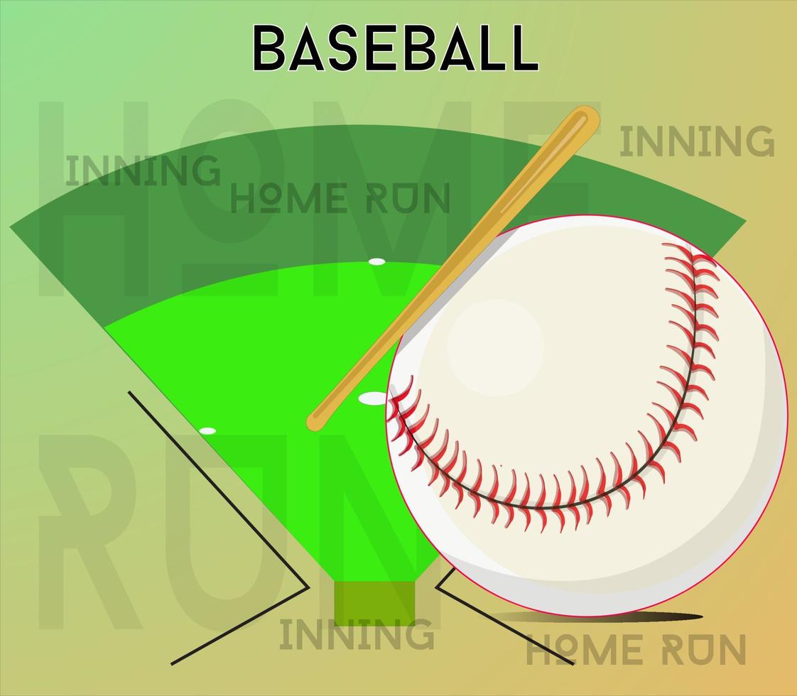 ilustración vectorial del símbolo del deporte de la pelota base, muy adecuado para los símbolos, para la ropa deportiva de serigrafía vector