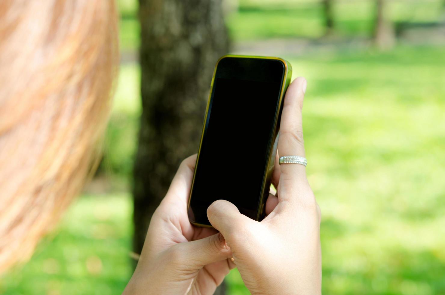 mobile phones on hand photo