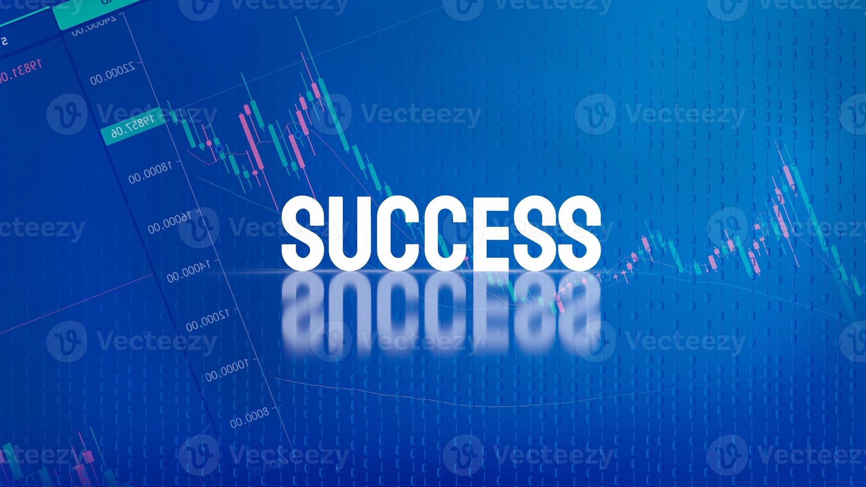 The success word glow on business background  3d rendering photo
