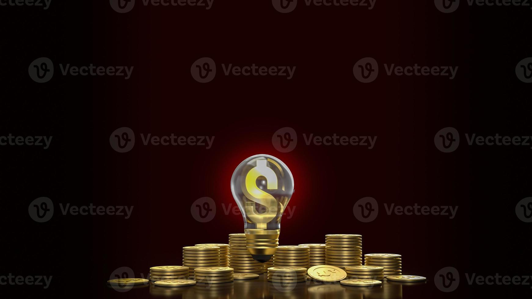 The light bulb and money symbol for business content 3d rendering photo