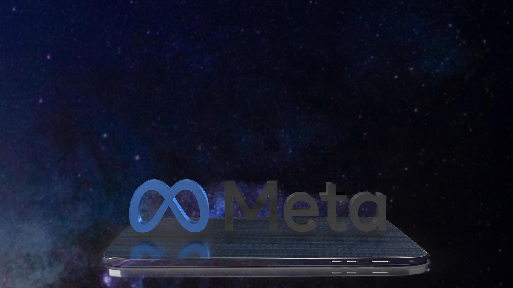 The Facebook social media platform will change to Meta 3d rendering, 29 October 2021, Bangkok , Thailand photo