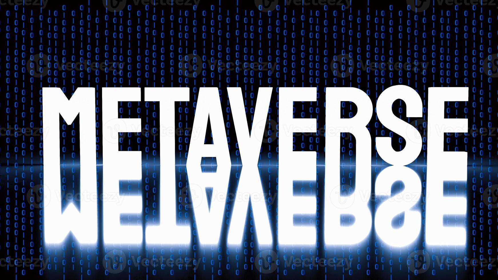 The metaverse glow in the dark for technology  or business concept 3d rendering photo