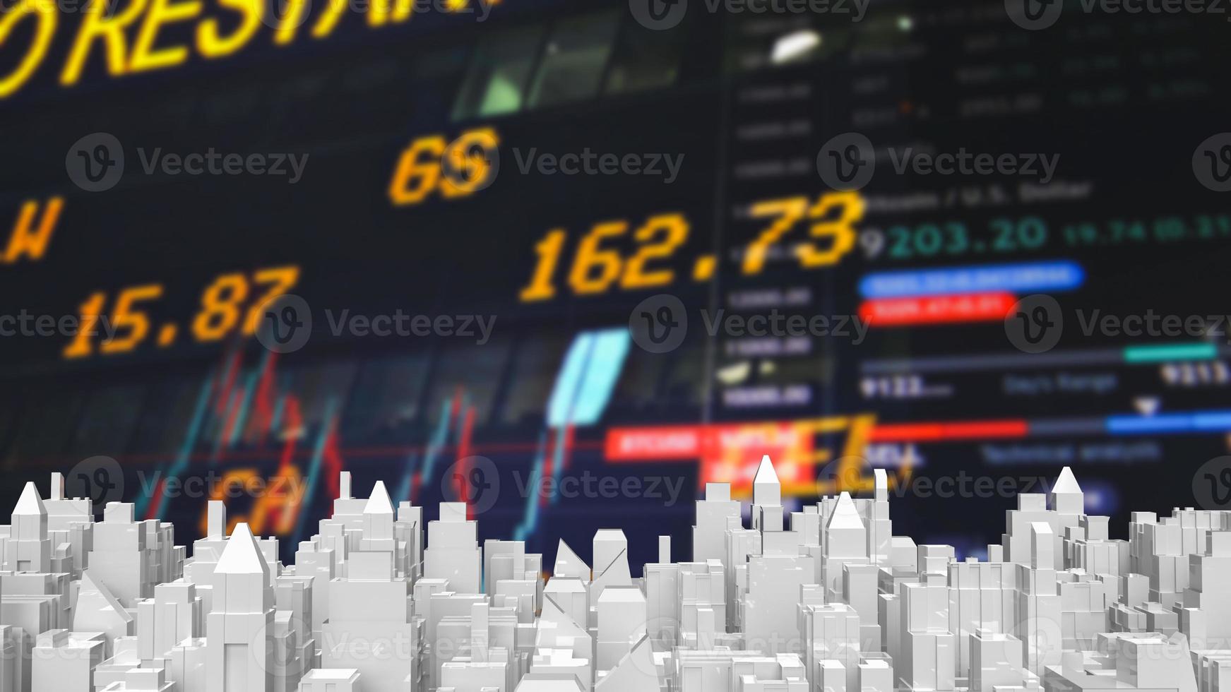 The city on business background  for property or building concept 3d rendering photo