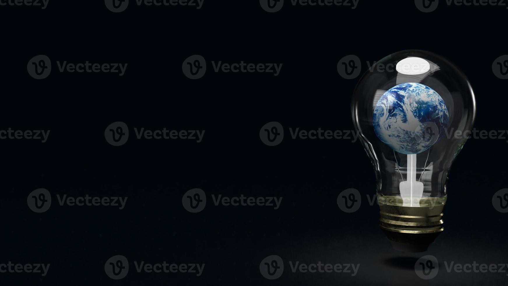 The earth in bulb  for business or sci concept 3d rendering photo