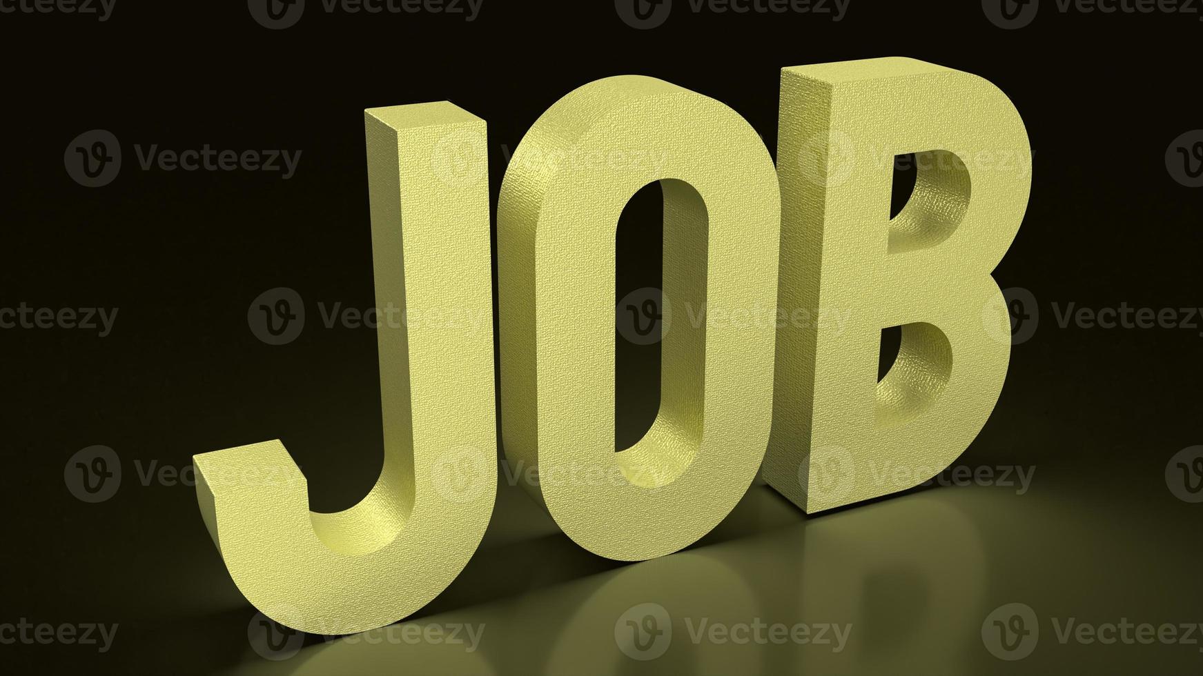 The gold job on black  background  for business concept 3d rendering photo