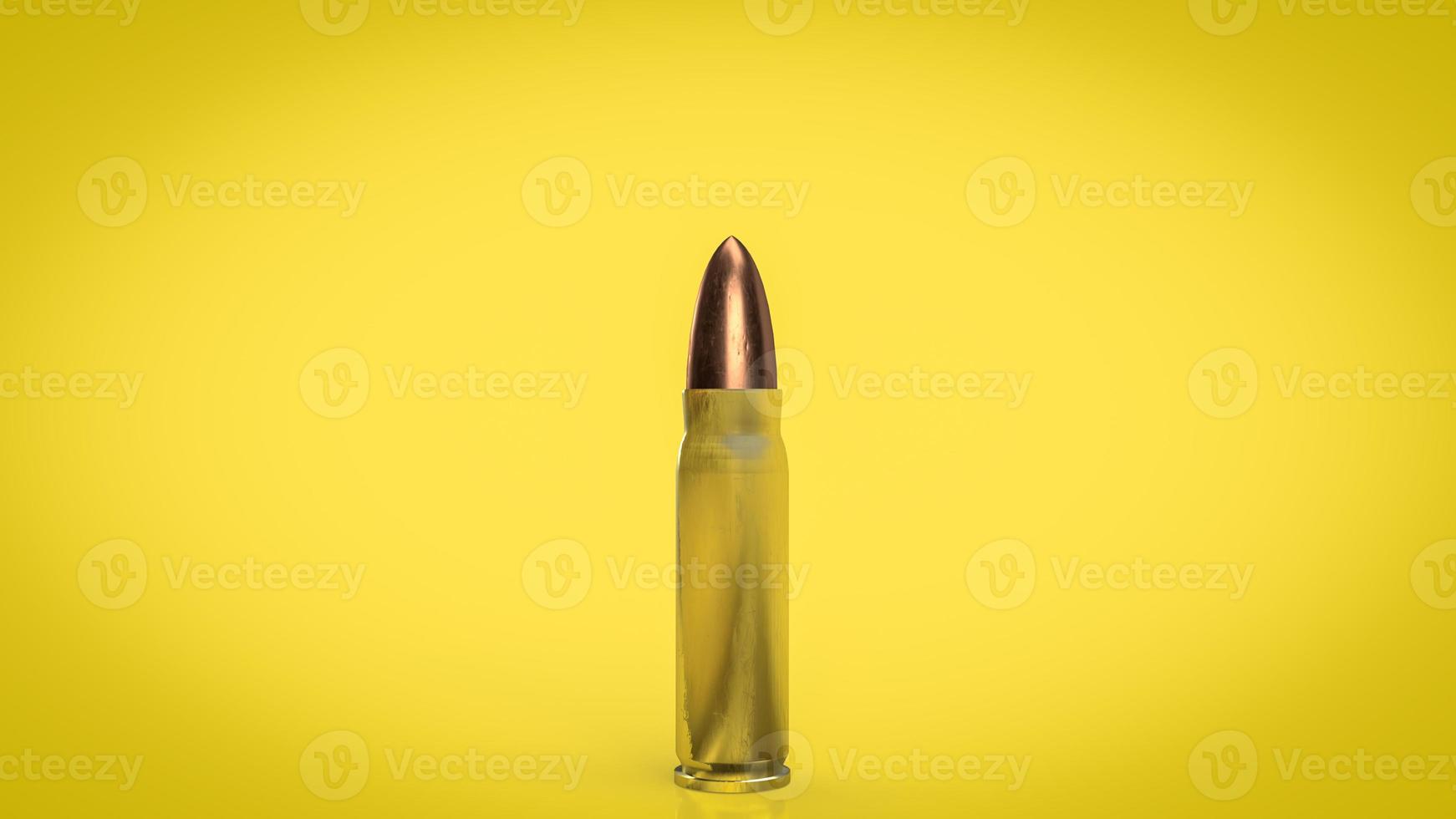 The bullet on yellow background for creative concept 3d rendering photo