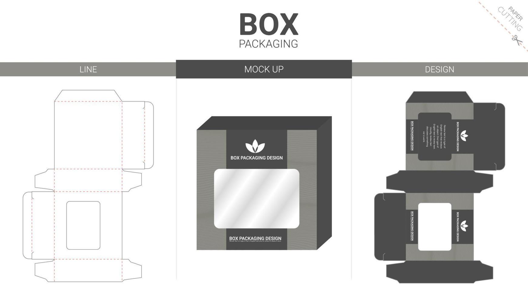 plantilla de troquelado de maqueta y embalaje de caja vector