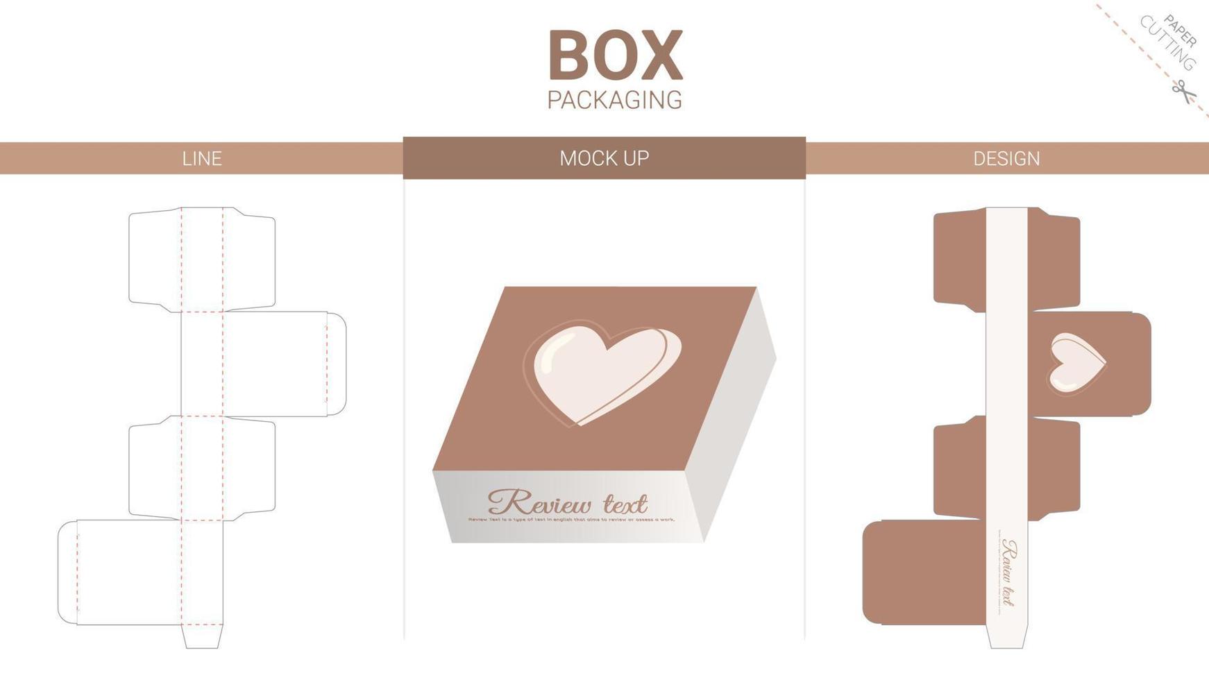 plantilla de troquelado de maqueta y embalaje de caja vector