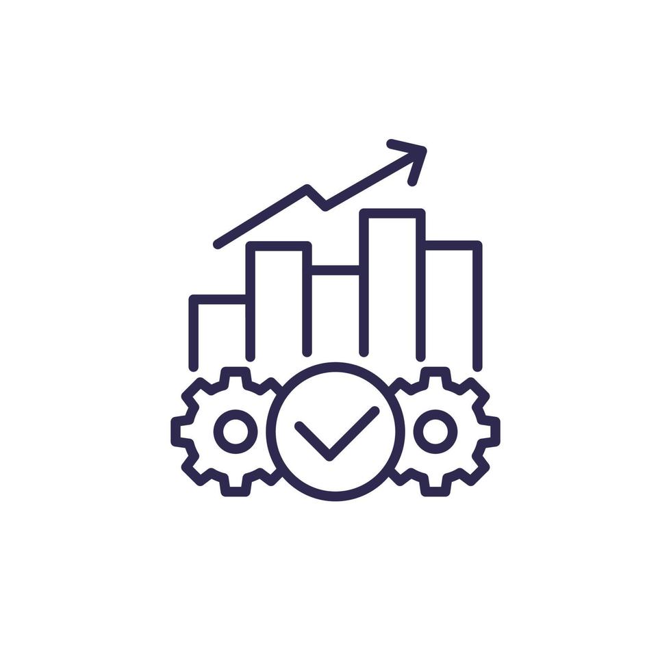 efficiency and growth line icon vector