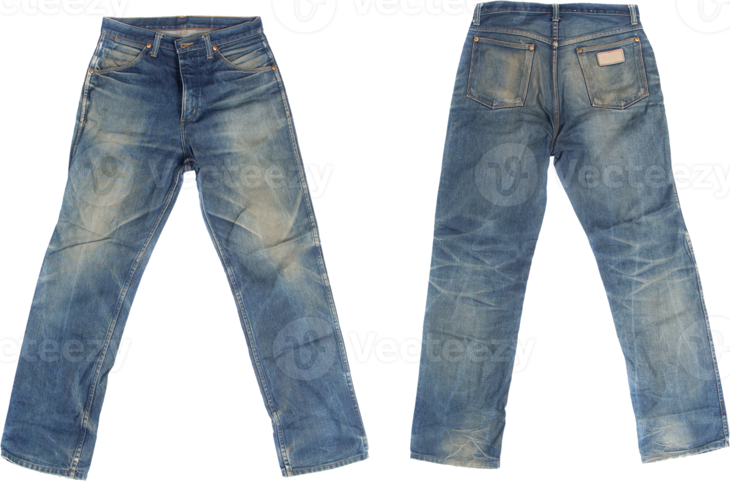 jeans delante y detrás aislados png