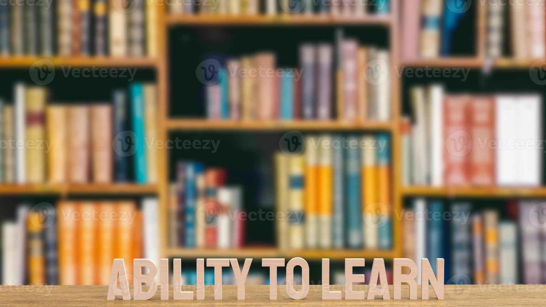 ability to learn word for business or education skill concept 3d rendering photo