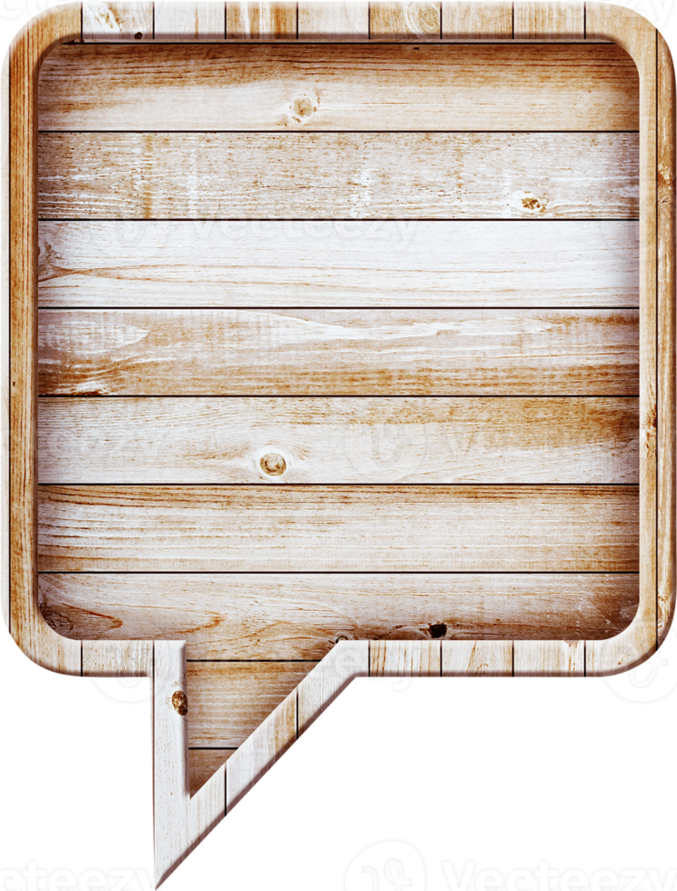 Wood sign of speech bubbles template design png