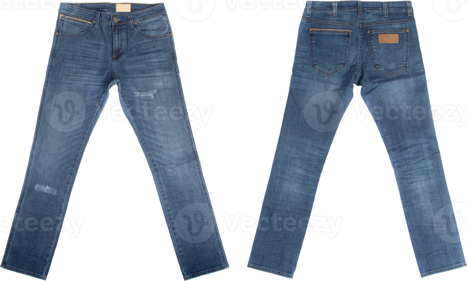 Jeans vorne und hinten isoliert png