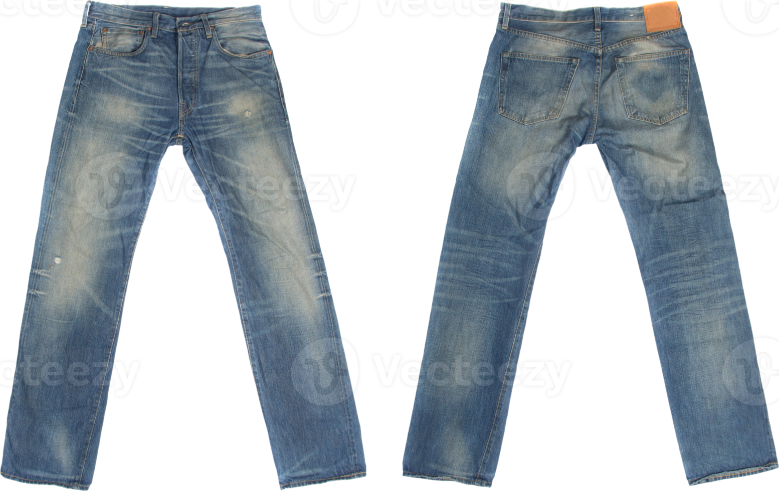 jeans davanti e dietro isolati png