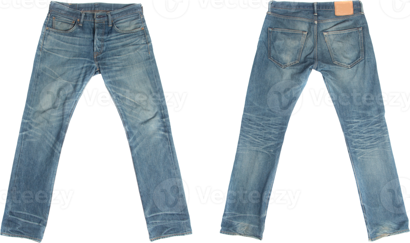 jeans delante y detrás aislados png