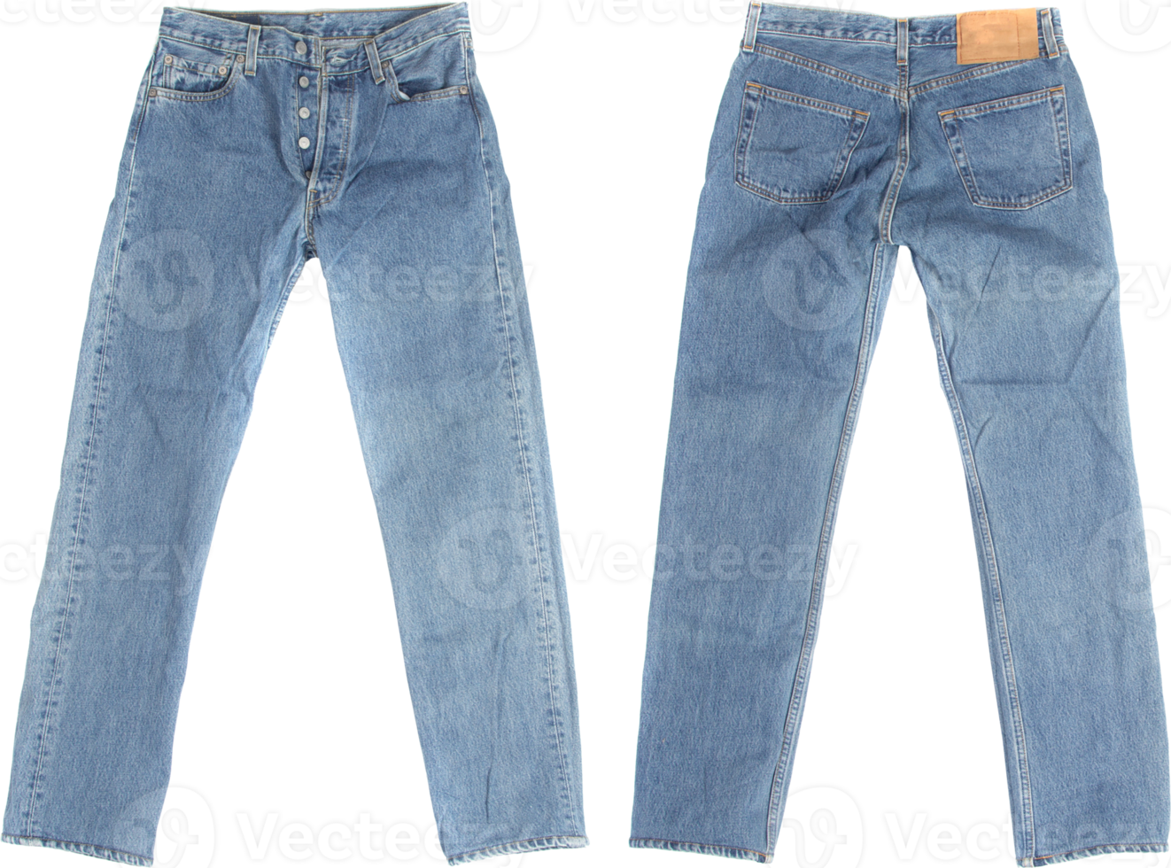 jeans delante y detrás aislados png