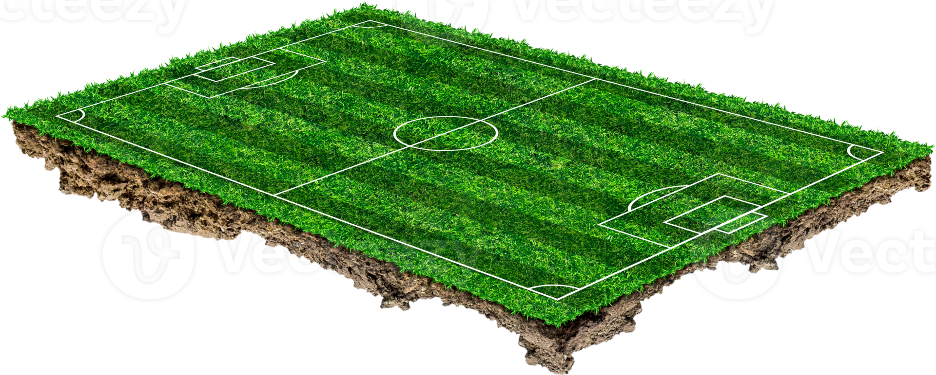 3d soccer field isolated png